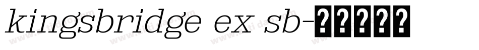 kingsbridge ex sb字体转换